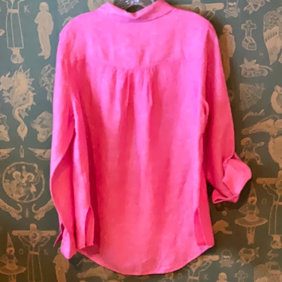 Bright pink Sigrid Olsen blouse - Picture 5 of 6